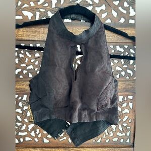 Brand new designer backless Black & golden detailing blouse